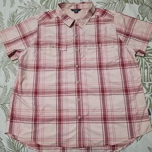 Eddie Bauer Plaid Short Sleeve Hiking Shirt - XL